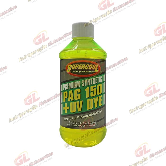 Óleo para Compressor R134a PAG 150 Supercool 237ml com Contraste Ultravioleta