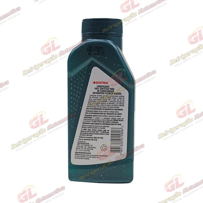 Óleo Polyolester para Compressor R134A / Hibrido / Elétrico Viscosidade POE 68 Montreal 250ml — foto 2